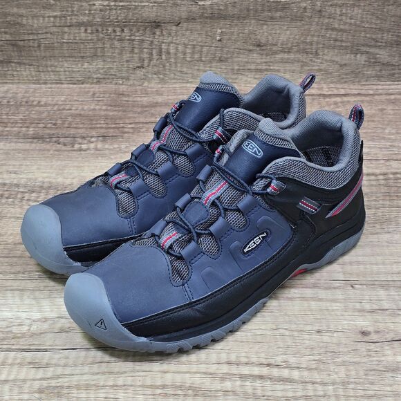 Keen Targhee Low Youth Sz 7 Women's 8.5 Navy Blue Black Waterproof Hiking Shoes - Picture 7 of 9